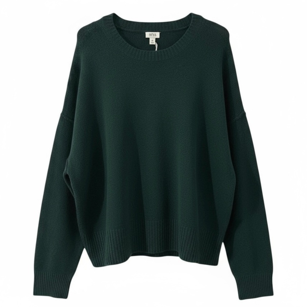 ANA A New Approach Sweater Size XXL Trekking Green Textured Knit Pullover Cozy